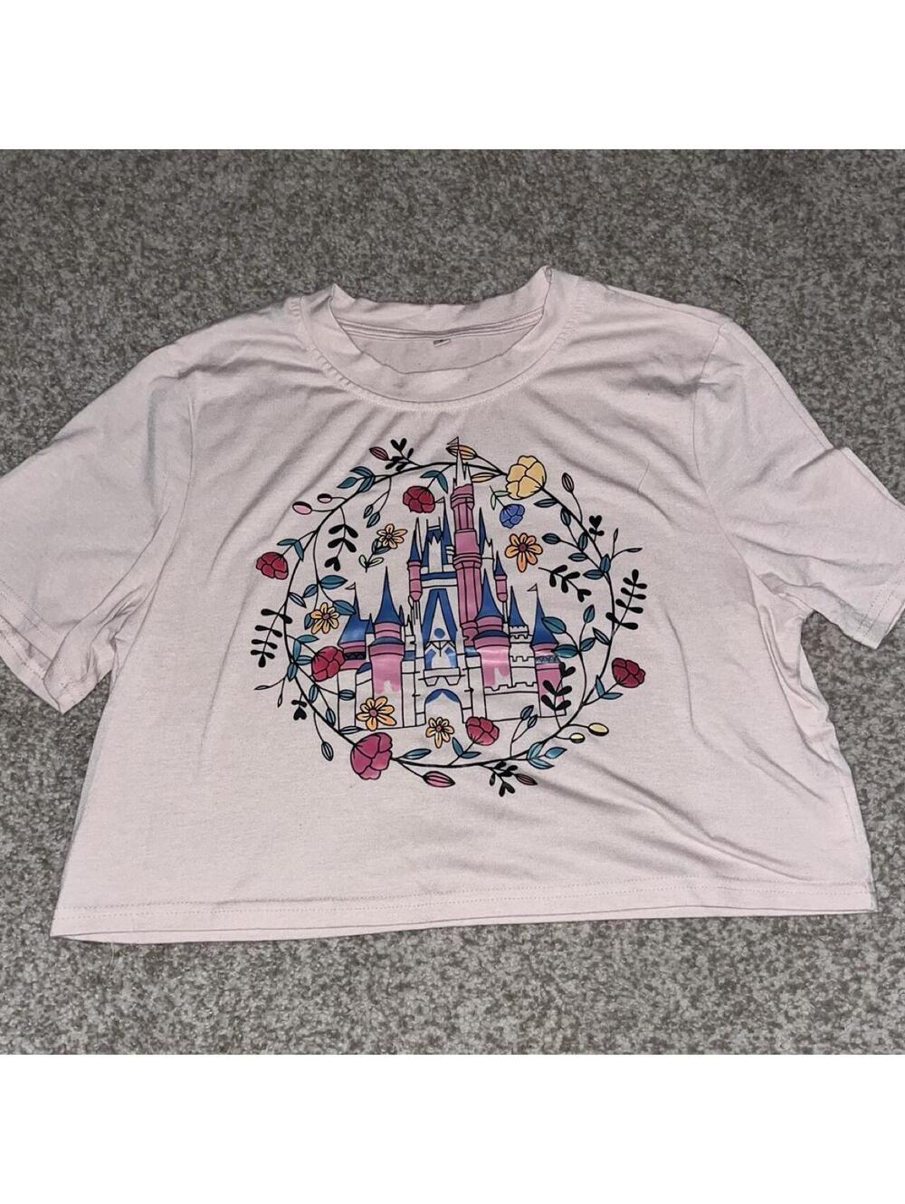 Disney Women's Pink Crop-top